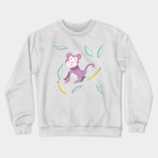 Banana monkey boy Crewneck Sweatshirt